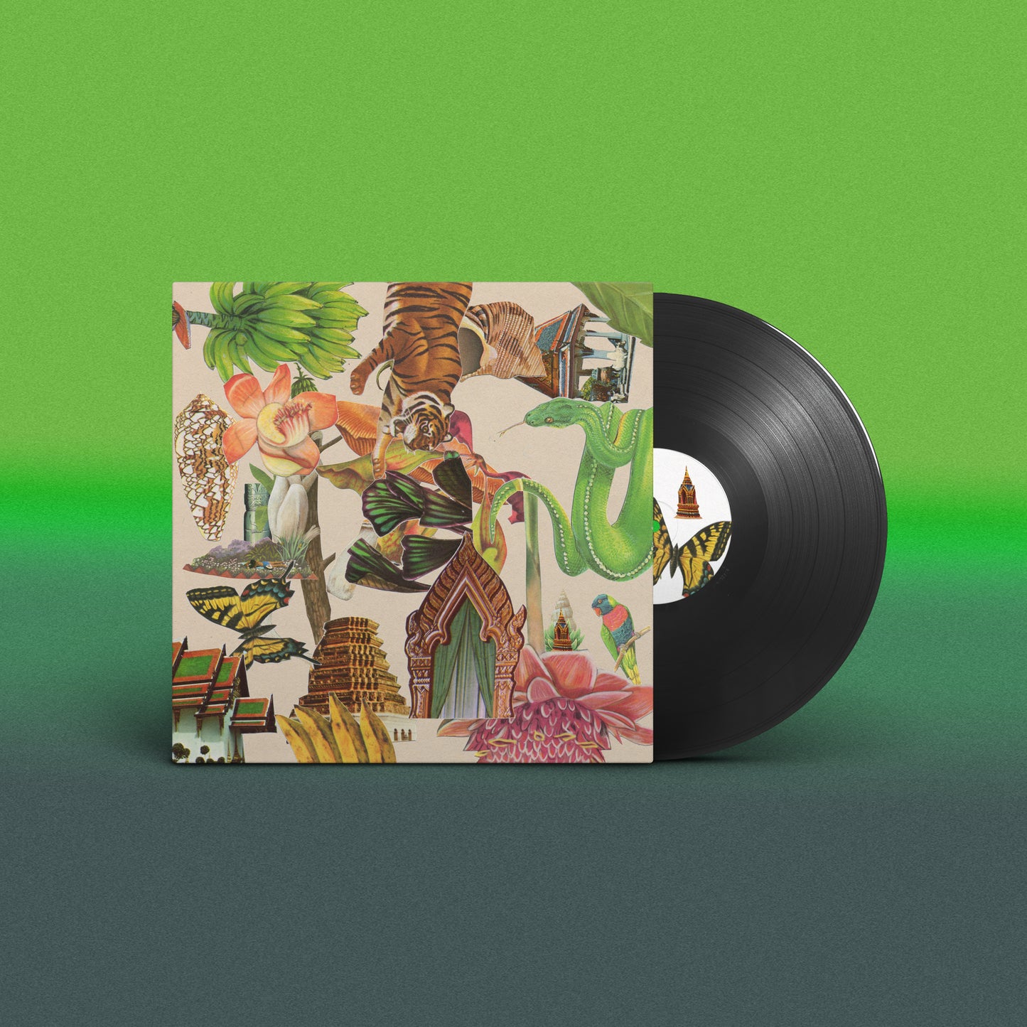 Echoes of the Emerald Sands Vinyl Test Pressing with One of a Kind Artwork