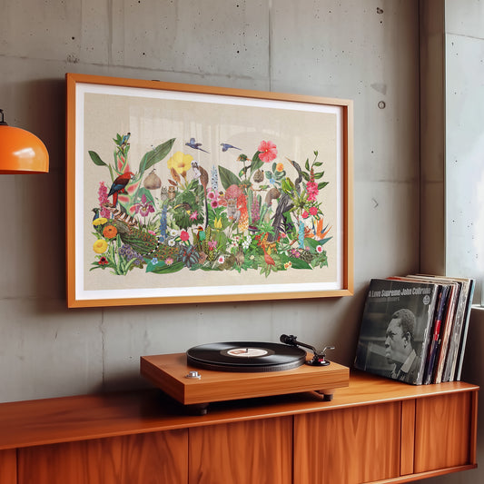 Castaways in the Jungle Art Print - Cream