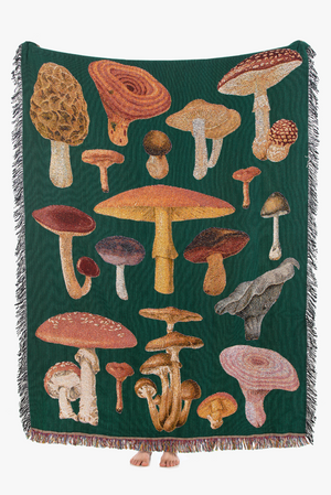 Mushroom Magic Throw Blanket