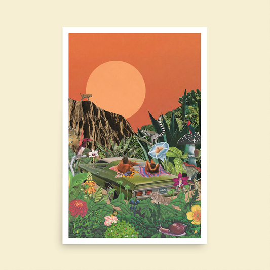 Together at Sunset Art Print