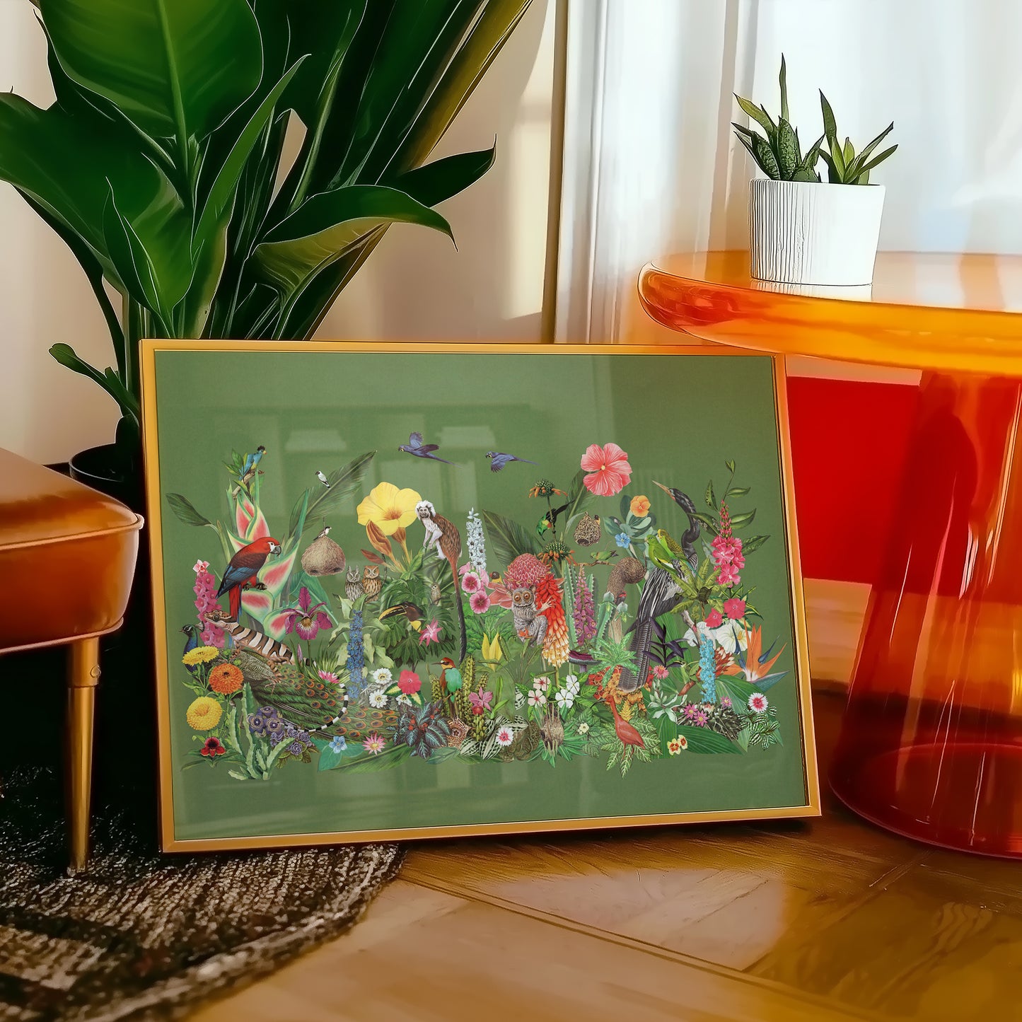 Castaways in the Jungle Art Print - Green