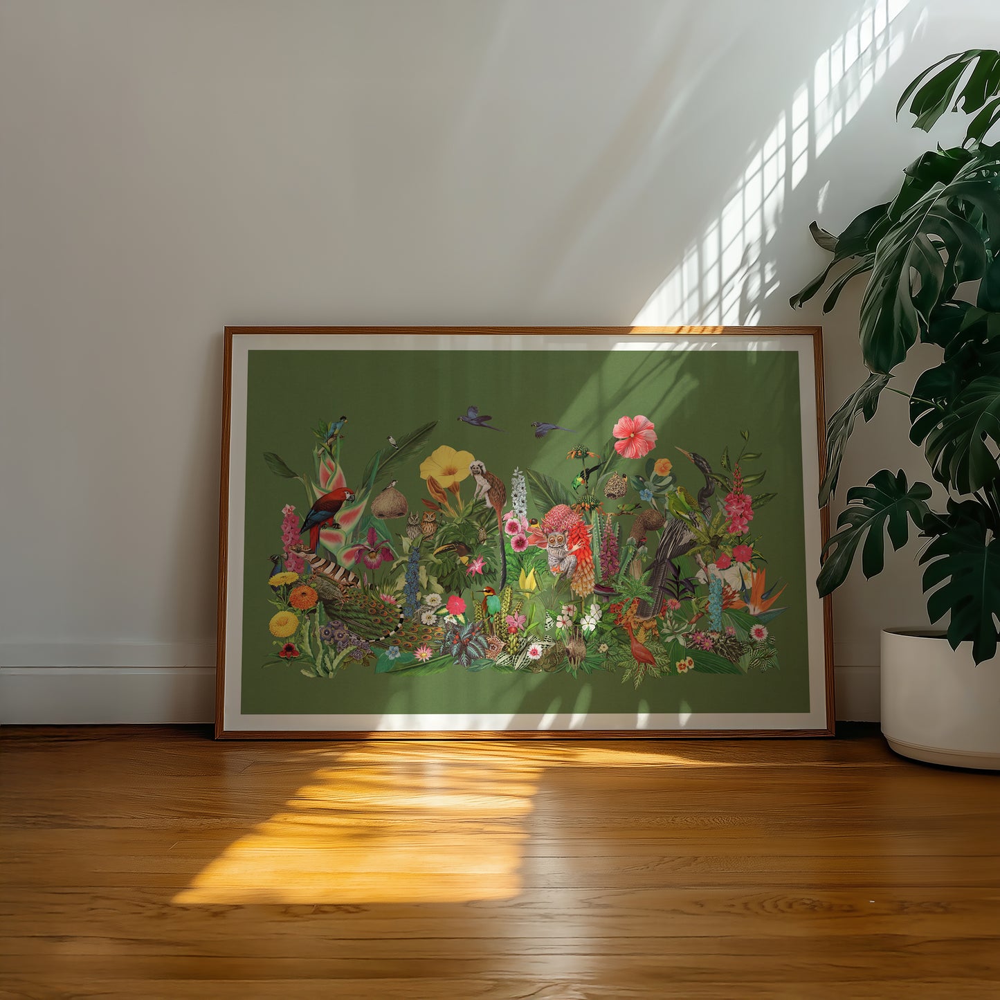 Castaways in the Jungle Art Print - Green