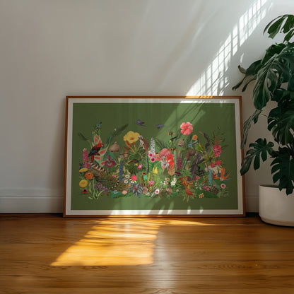 Castaways in the Jungle Art Print - Green