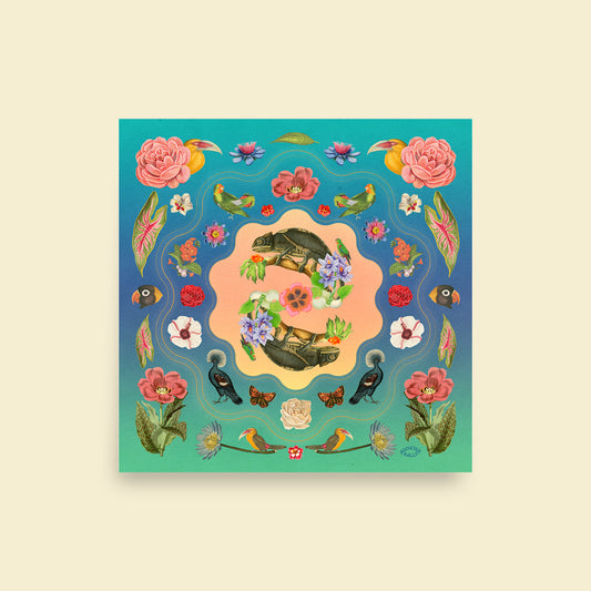 Chameleon Kaleidoscope Art Print