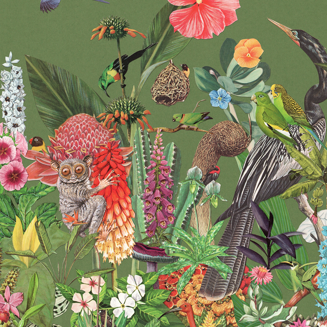 Castaways in the Jungle Art Print - Green