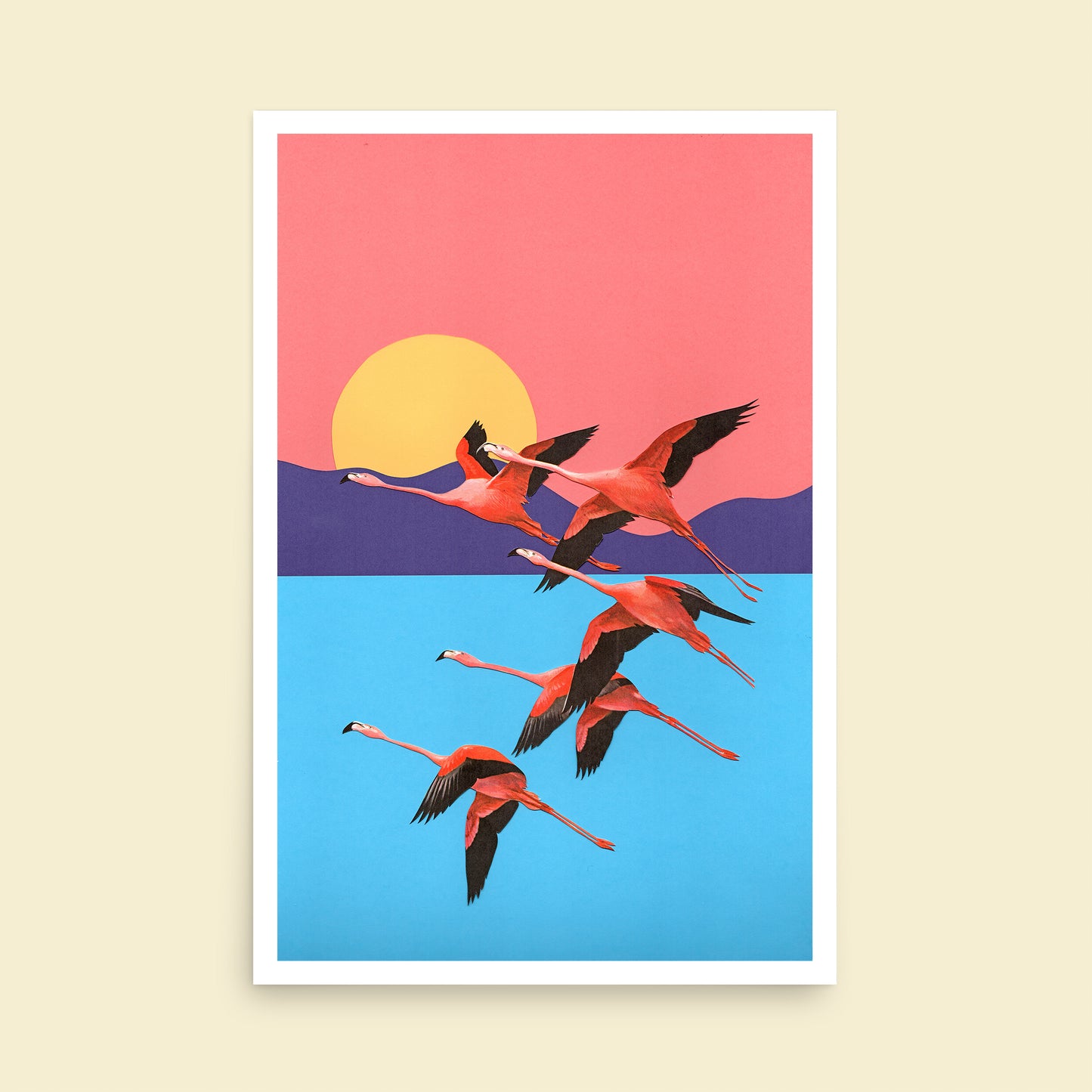 Flight of the Flamingos Art Print