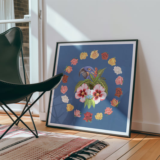 Rose Macaw Art Print