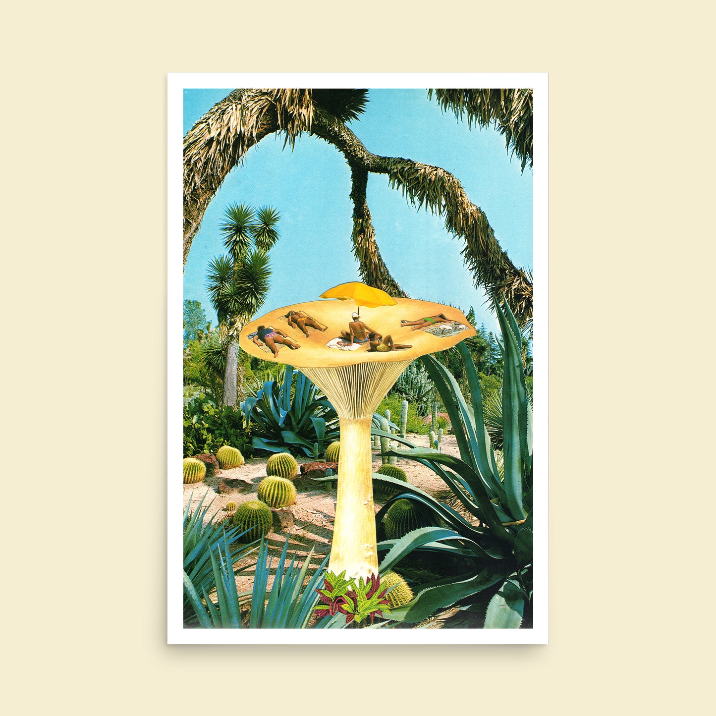 Sunbathing in the Mushroom Kingdom Art Print