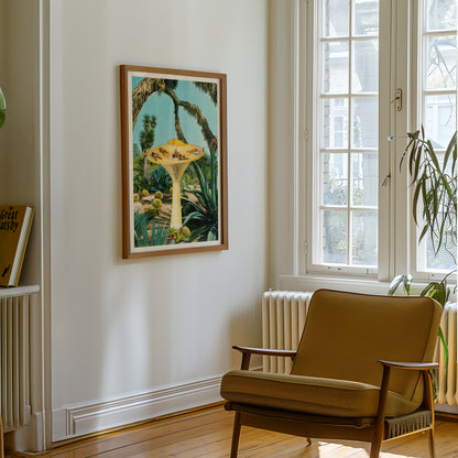 Sunbathing in the Mushroom Kingdom Art Print