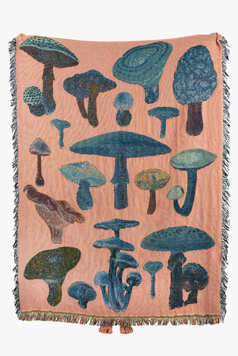 Mushroom Magic Throw Blanket